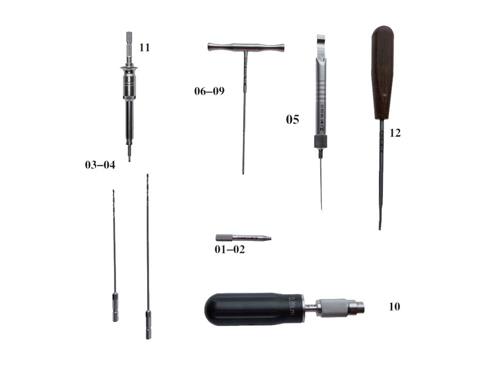 Set instrumen untuk piring fragmen kecil (tipe AO)