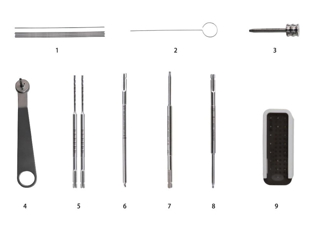 Set instrumen untuk sistem sekrup kompresi canulated (Screw) /2.5 sekrup