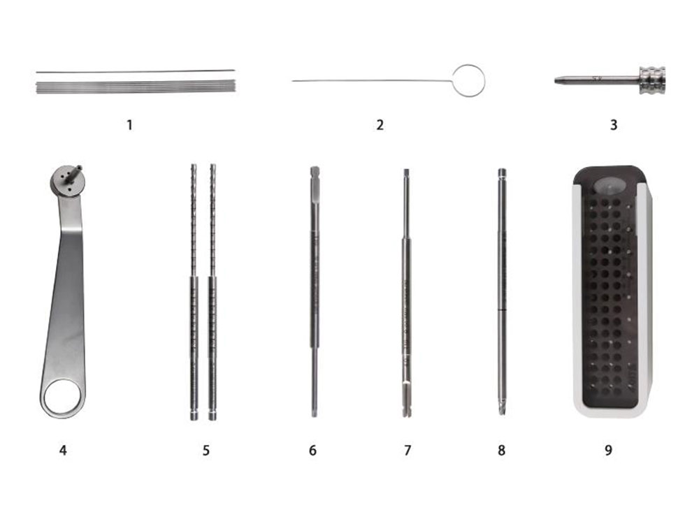 Set instrumen untuk sistem sekrup kompresi canulated (Screw)/4.0 sekrup