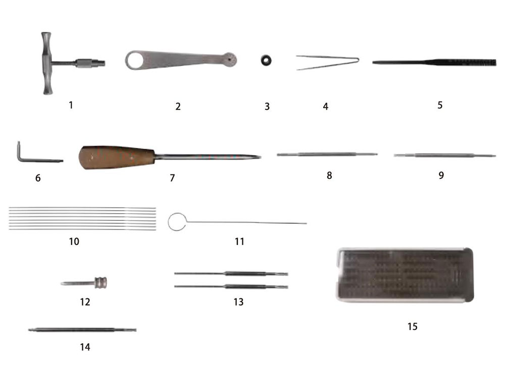 Set instrumen untuk sistem sekrup kompresi canulated (Ⅱ) /7.0 sekrup